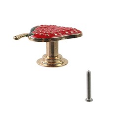 Geesatis 5 Pcs Cabinet Knobs Room Door Handles Strawberry Knobs Decorative Kn…