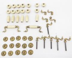 Ceramic & Brass Drawer Pulls Swinging Handles & Knobs Mixed Lot of 46 Pieces