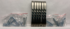 Set of 6 Satin Nickel Finish Pulls 3 3/4″ CTC Elegant Design M6