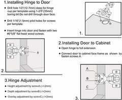 1-1/4″ Overlay Soft Close Face Frame 105° Compact Cabinet Hinges Handware LOT