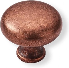 10 Pack Antique Copper Cabinet Knobs – Single Hole Center 1-1/4 Inch Zinc Vintag