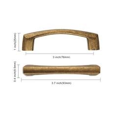 10 Pack 3 Inch(76mm) Kitchen Cabinet Handles Antique Brass Cabinet Pulls Kitc…