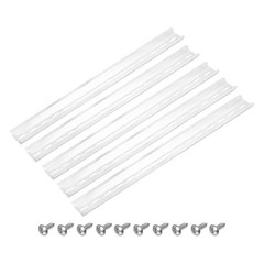 DIN Rail 12″ x 1.4″ x 0.3″ Slotted Zinc Plated Iron with Screw 5 Set
