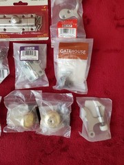 CABINET/DOOR HARDWARE by BRAINERD GATEHOUSE-KNOBS, HANDLES, DEAD BOLTS-18 TOTAL