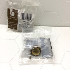 2 Belwith Knob Round Mushroom P303 LP Antiqued Brass Cabinet Hardware USA NOS