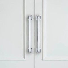 Polished Chrome Straight Bar Cabinet Drawer Pull Handles 5 Inch 128mm 10 PCS