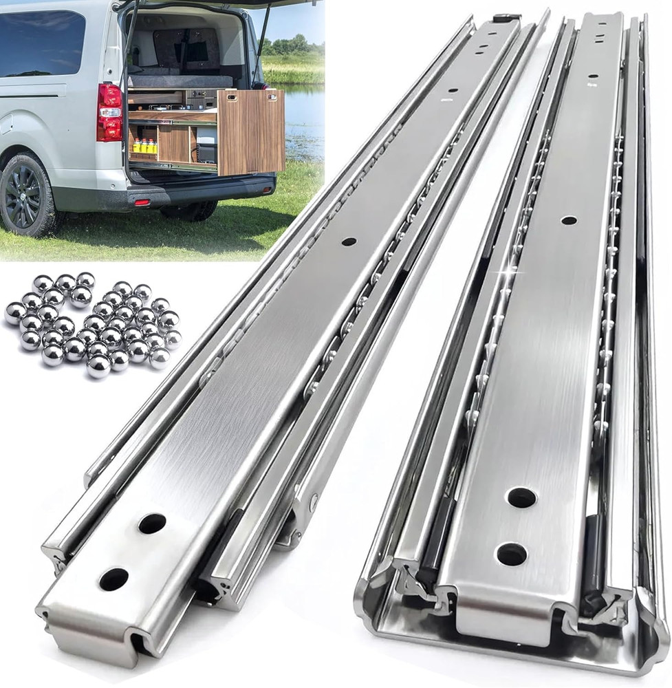 Heavy Duty 200Lbs 20″ Full Extension Drawer Slides for Cabinets & Tool Boxes