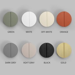 Evionlin Black 2-1/2 Inch Drawer Pulls 12 Pcs 6 Pairs Half Round Half Moon