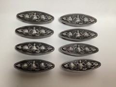 Seaside Cottage Cabinet/Drawer Handles 3″ Hole Center -Brushed Satin Qty 8