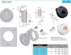 Effortless Installation AL-958-3 Slam Latch – Perfect for Hatches & Compartments