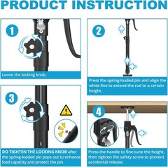 200 LB Capacity Heavy-Duty Cabinet Installation Jacks – Adjustable 15.75-23.6 in
