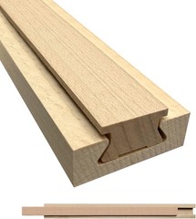 Wood Drawer Slides 16 Inches Bottom Mount Replacement, Solid Wooden Drawer
