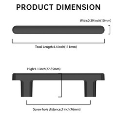10 Pack 3 Inch76mm Matte Black Cabinet Pulls Black Cabinet Handles Kitchen Ca