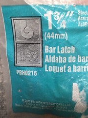 Steel Bar Latch Brass Plated 1-3/4 NOS #PRH0216 Cabinet Cupboard 44mm