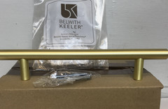 Belwith-Keeler B076753-RLB Contemporary Bar Pull 128mm Center, Royal Brass 10 PK