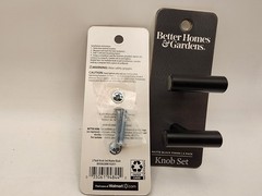 QTY 4 Better Homes & Gardens 1-9/16″ (40mm) (3.5oz) Bar Knob Matte Black