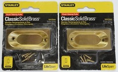 Stanley Classic Solid Brass Flush Oblong Pulls 40-3516, 2 Pairs 2000