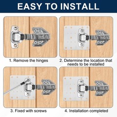 20Pcs Cabinet Hinge Repair Plate 90x90mm with Screws
