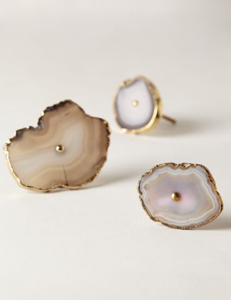 Anthropologie Swirl Geode Agate Pull Knobs 2015 ~ New In Box