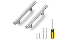 Cabinet Handles Pulls Drawer Brushed Nickel Stainless Steel 3″ Hole Center 30 Pc