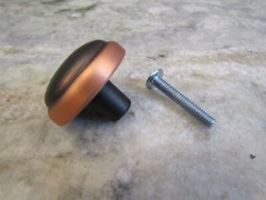 BRASS PULL KNOBS with SCREWS for CABINETS and DRAWERS – ROUND – ANTIQUE BRONZE