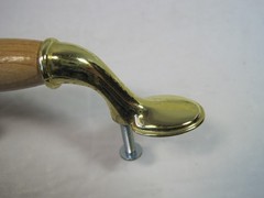 Belwith Polished Brass & Oak 3″ Centers 27 Cabinet Drawer Pull Hardware NEW