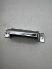6 Brushed Silver Stainless Steel Cabinet Drawer Pulls Handles Oversize Hardware