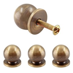 Jiozermi Brass Knobs 3/4 Inch Bronze 4 Pack