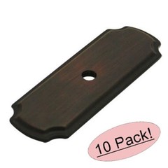 *10 Pack* Cosmas Oil Rubbed Bronze Cabinet Knob Backplate #B-112ORB