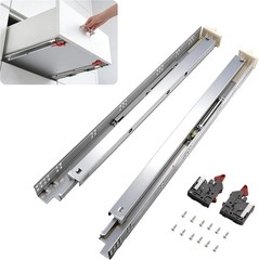 Knobonly 6 Pairs 21″ Soft Close Drawer Rails Undermount