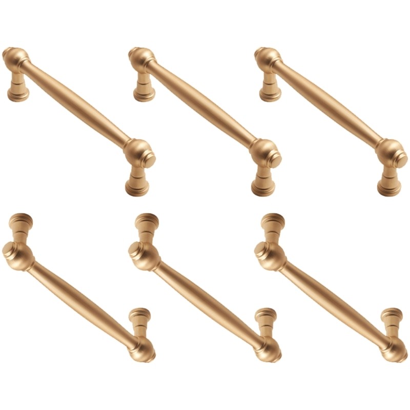 6PCS Metal Mixture Drawer Pulls Ergonomic Grip For Closet Cupboard Cabinet