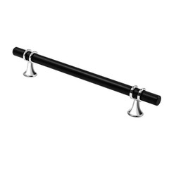 Alzassbg 10 Pack Black and Silver Cabinet Pulls, 61/4 Inch160mm Hole Centers …