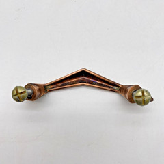 Vtg Ajax Chevron Arch Boomerang Polished Copper Cabinet Pull 2.75″ – Lot of 2