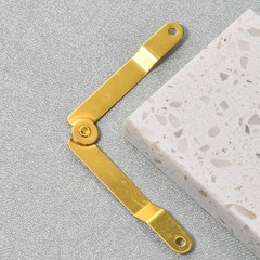 dophee 10Pcs Gold Folding Lid Support Hinges for 62x8mm/2.44″x0.31″,