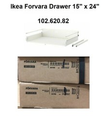 Ikea Forvara White W15×D24×H6″ Medium Drawer 102.620.82 New for Sektion