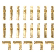 20Pcs Invisible Barrel Hinges 5x25mm Brass Concealed Hinge Gold