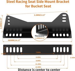 Universal Bucket Seat Mounting Bracket Kit (4-Pack) – Heavy Duty L-Shape Side Mo