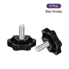 8Pcs Clamping Screw Knob, M6 x 14mm Hex Shaped Star Knob, 25mm Dia