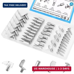 80 Pcs Shelf Pegs Pins Kit, 4 Styles Heavy Duty 5mm 1/4 Inch Shelf Support Pegs