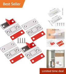 Durable Ultra Thin Magnetic Door Catch, 10 Ibs Force – 4 Pack Closure Solution