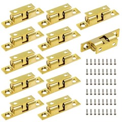 12 PCS 2 Inch/50mm Double Ball Tension Roller Catch Latch Solid Brass Fitting