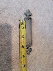 2.5in CC Backplate And Dover Pull In PEWTER Finish-NOS-Vintage Style-silver