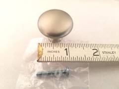 Silver 1 1/4″ Center Drawer Knobs #9420506 with screw