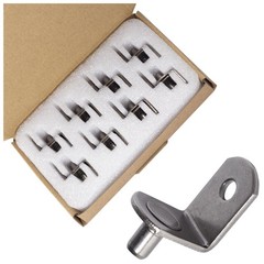 5mm Shelf Pegs LShaped Cabinet Support Pins Bracket Clips Gun Metal 16 PCS
