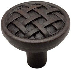 7065ORB Oil Rubbed Bronze Braided Cabinet Round Knob 13/8″ Diameter 10 PCS