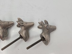 10 Deer Stag Buck Head W/Antlers Door Drawer Cabinet Pull Knob Handle Cast Metal