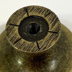 8 x Cabinet Hardware Weathered Brass Look Round Cabinet Knob Mushroom Shape