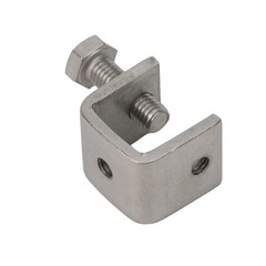 C-clamp Jaw U-shaped Clip Silver Stainless Steel Table Bracket With Screw