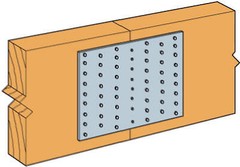 Tie Plate 7″ H X 0.04″ W X 5.8″ L Galvanized Steel Galvanized