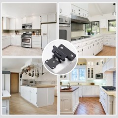 1/2″ Partial Overlay Cabinet Hinges,(25 Pairs -50 Pack) Matte Black Partial W…